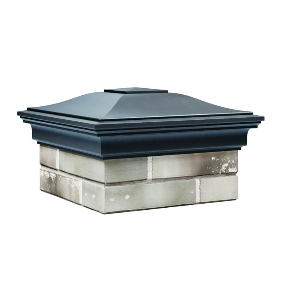 Колпак Zking Монблан Серый на столб 1.5х1.5 еврокирпича 0.7НФ (355х355мм) в Челябинске фото