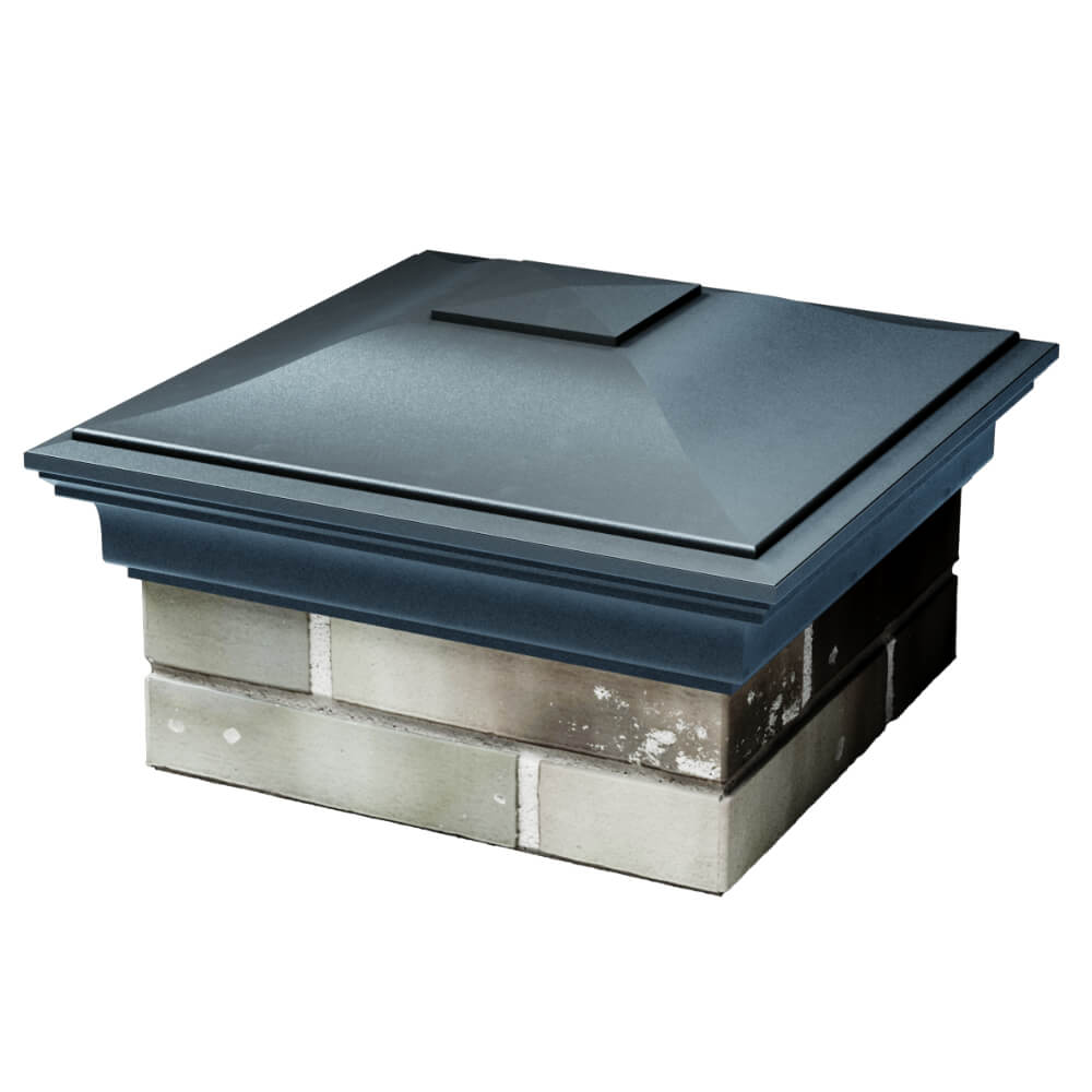 Колпак Zking Монблан Серый на столб 1.5х1.5 кирпича (385х385мм) в Челябинске фото