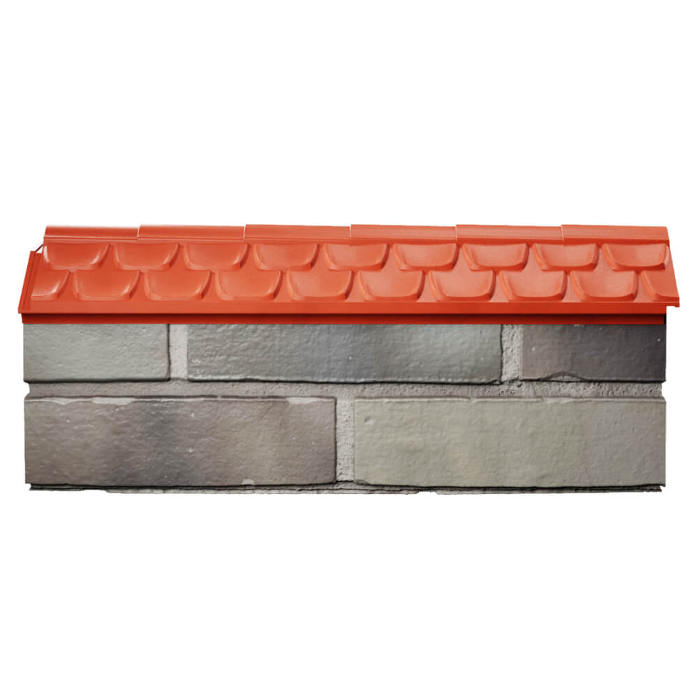 Парапет Zking Эльбрус Красный с посадкой на 0.5 кирпича (130мм) в Челябинске фото