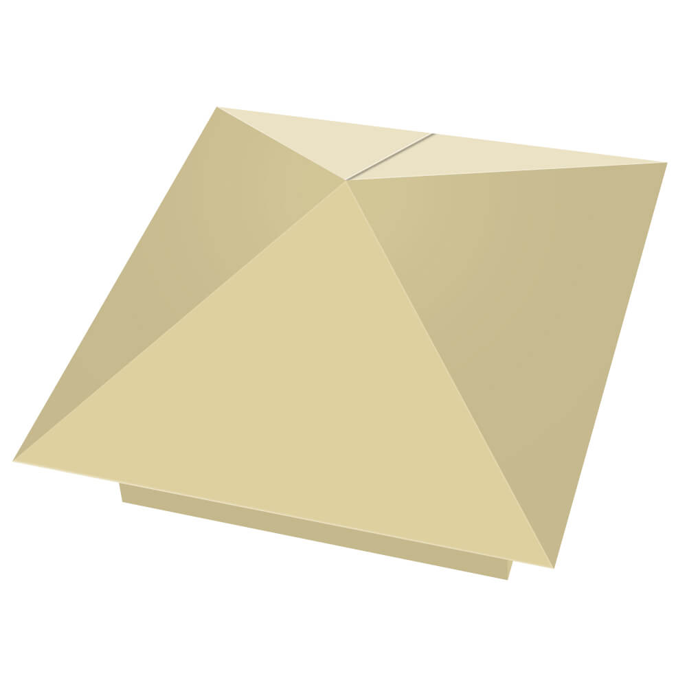 Колпак металлический 400х400мм RAL1014 Бежевый заборный Челябинск фото