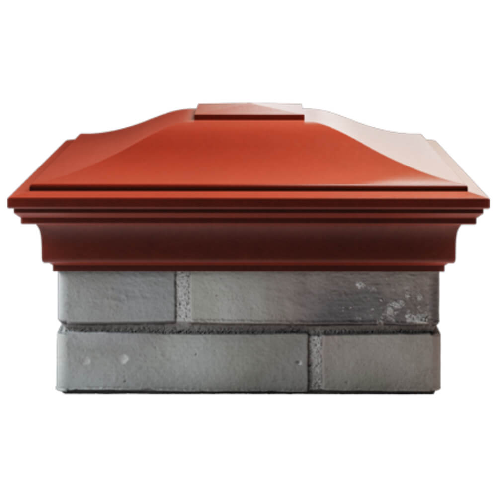 Колпак Zking Монблан Красный на столб 1.5х1.5 кирпича (385х385мм) Челябинск фото