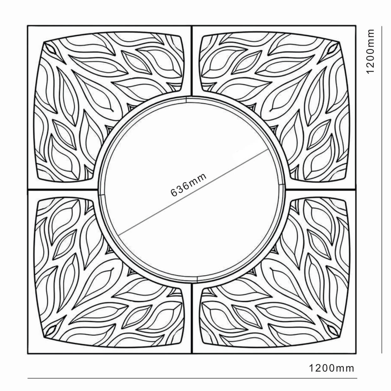 Приствольная решетка для дерева ZKING CRUST 1.2х1.2м Черная в Челябинске фото