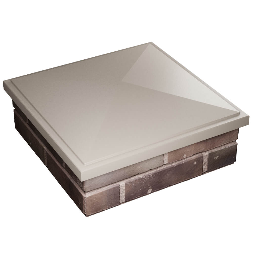 Колпак Zking БонаМоно Бежевый на столб 2х2 кирпича (515х515, 530х530мм) в Челябинске фото