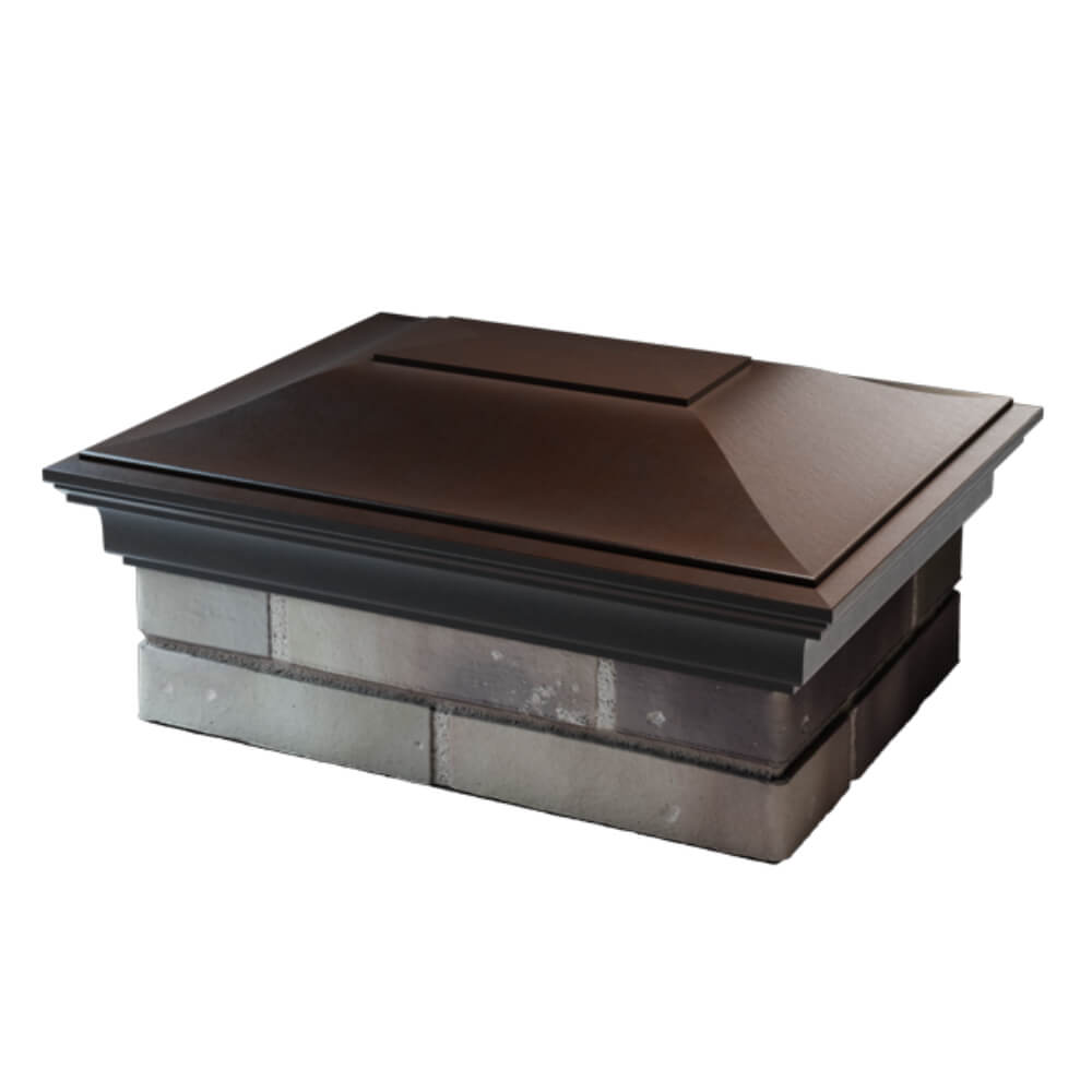 Колпак Zking Монблан Коричневый на столб 2х1.5 кирпича (515х385мм) в Челябинске фото