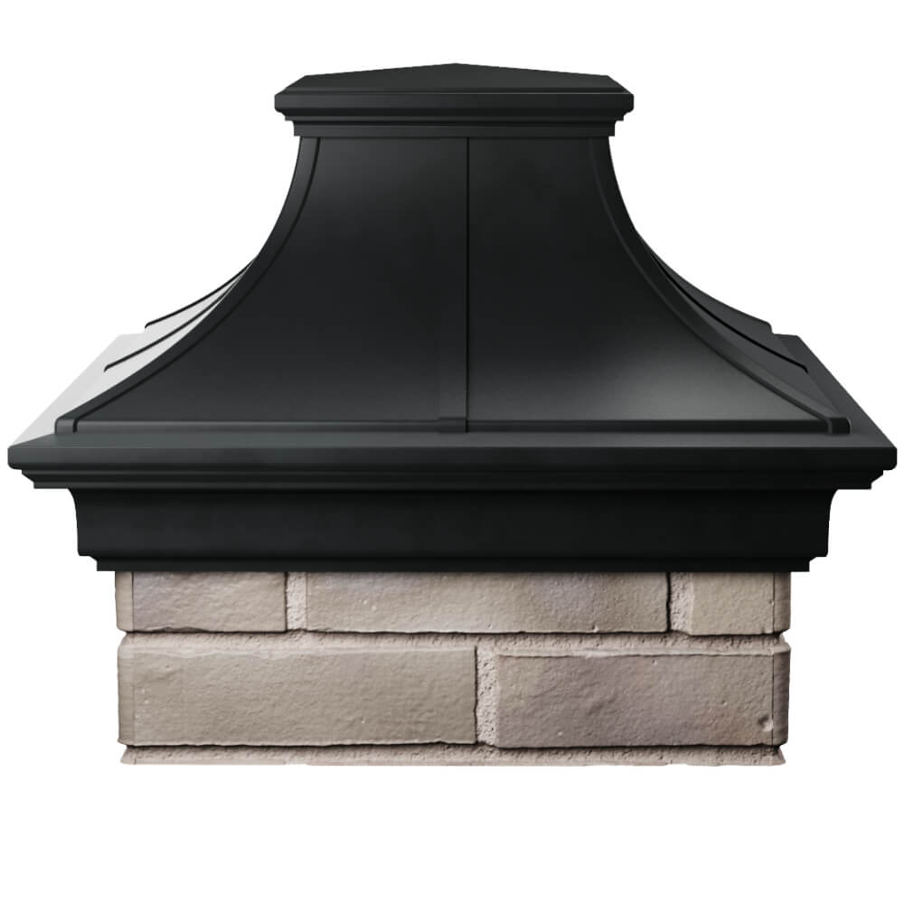 Колпак Zking Монблан Премиум Черный на столб 1.5х1.5 кирпича (385х385мм) Челябинск фото