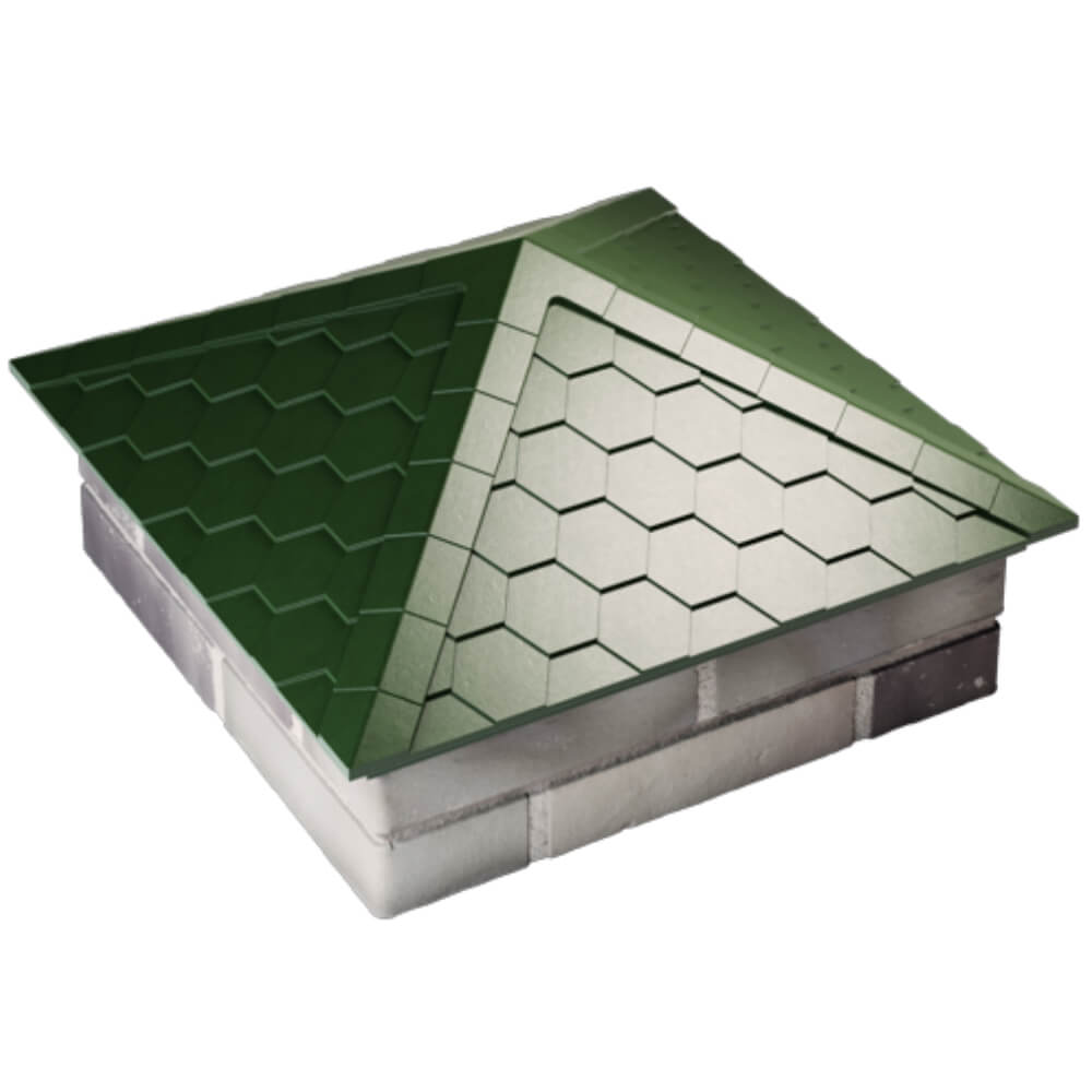 Колпак Zking Эверест Зеленый на столб 2х2 кирпича (535х535мм) Челябинск фото