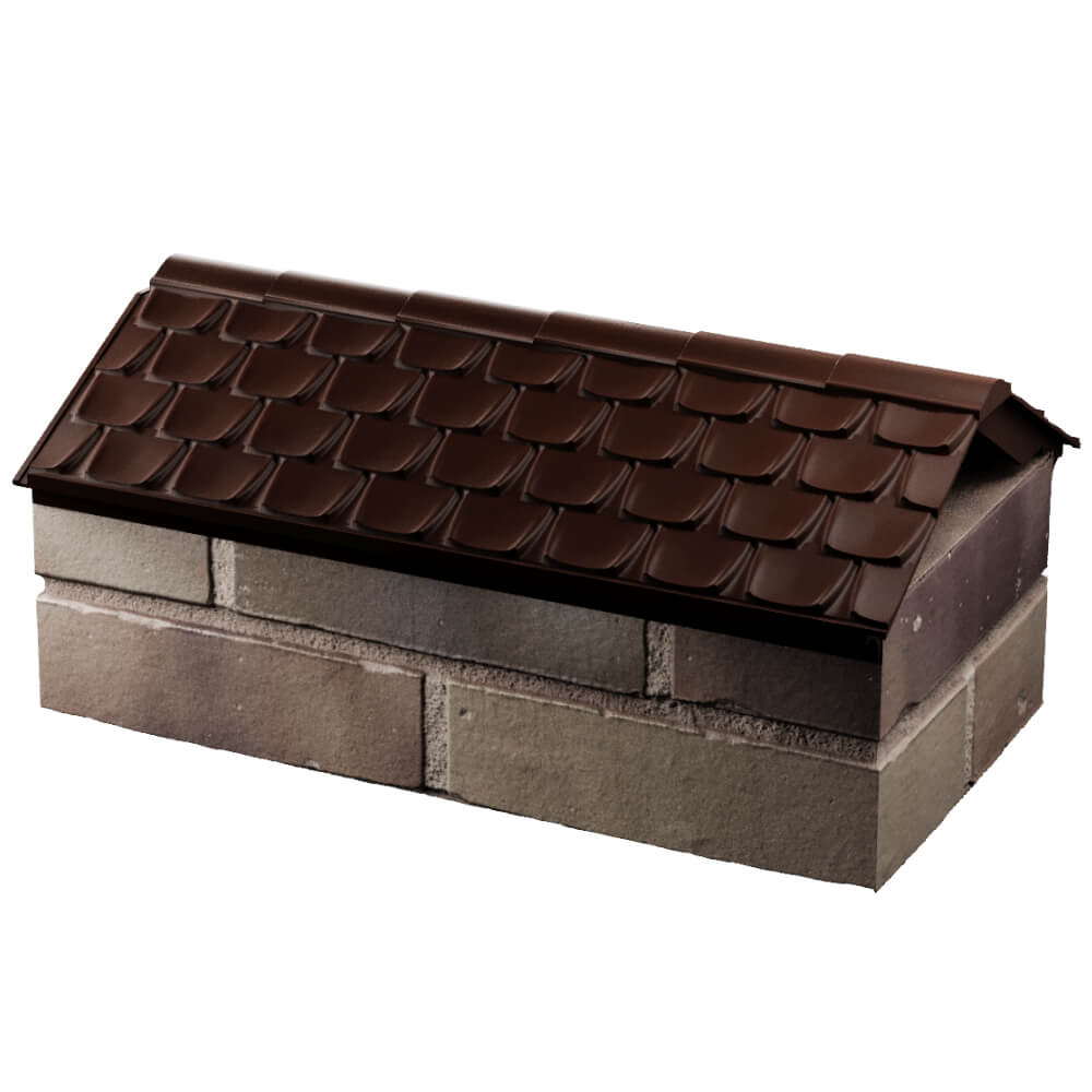 Парапет Zking Эльбрус Коричневый с посадкой на 1 кирпич (255мм) в Челябинске фото