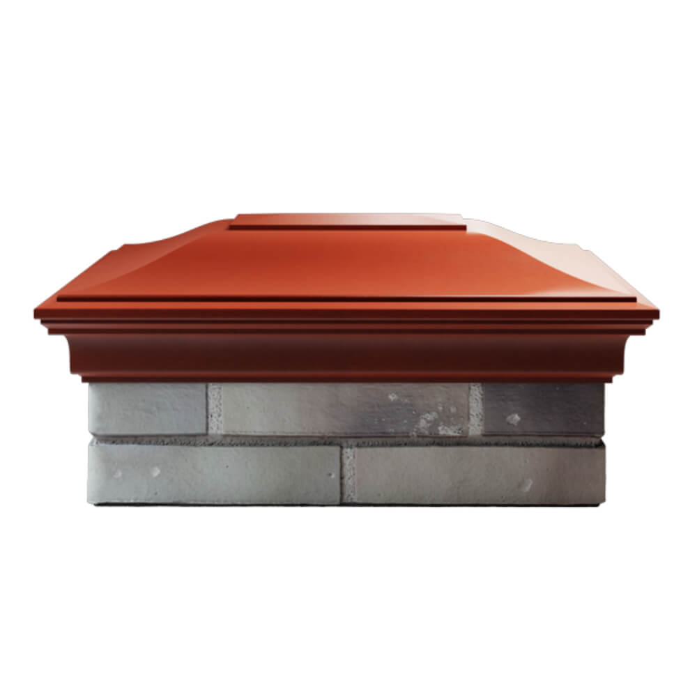 Колпак Zking Монблан Красный на столб 2х1.5 кирпича (515х385мм) в Челябинске фото