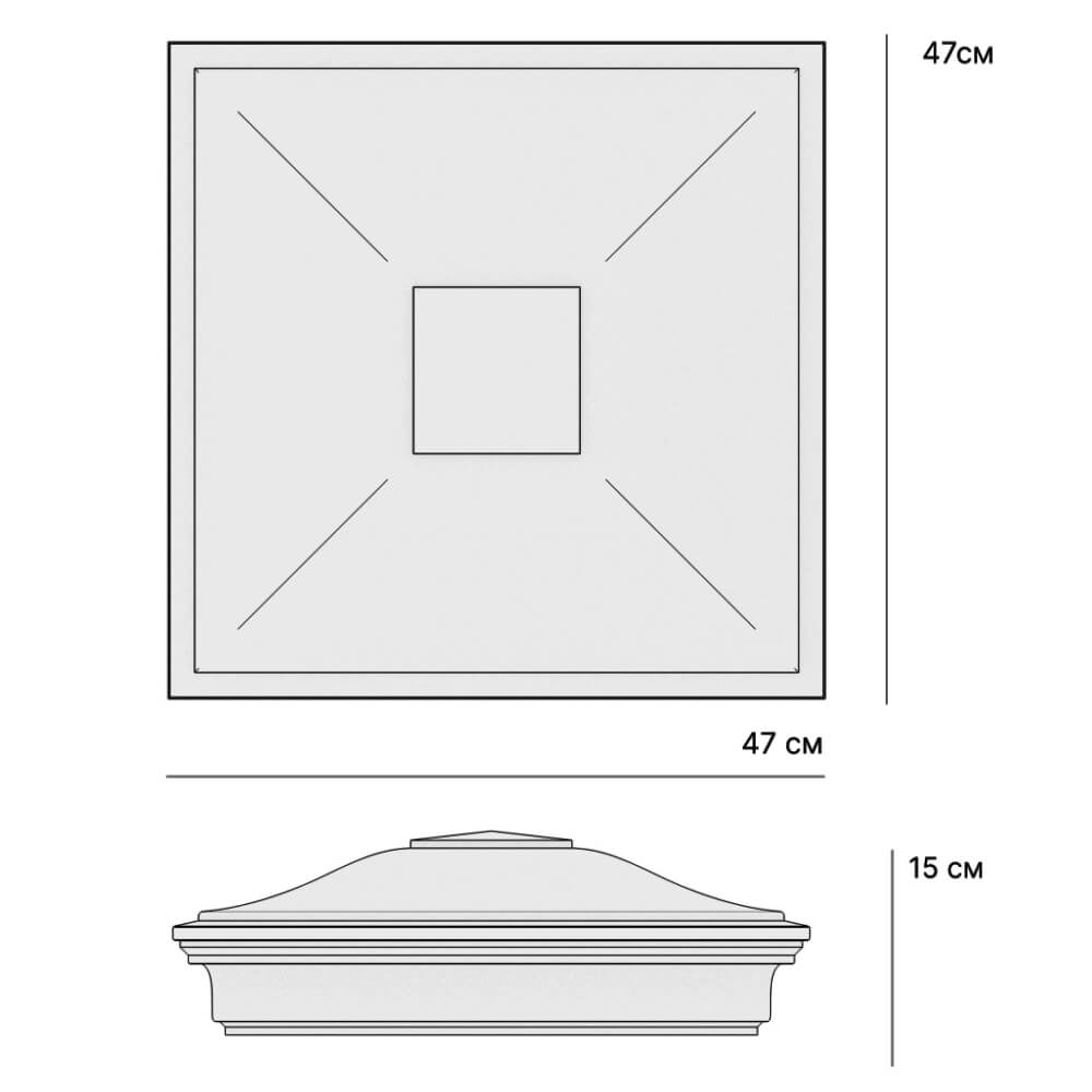 Колпак Zking Монблан Коричневый на столб 1.5х1.5 кирпича (385х385мм) в Челябинске фото