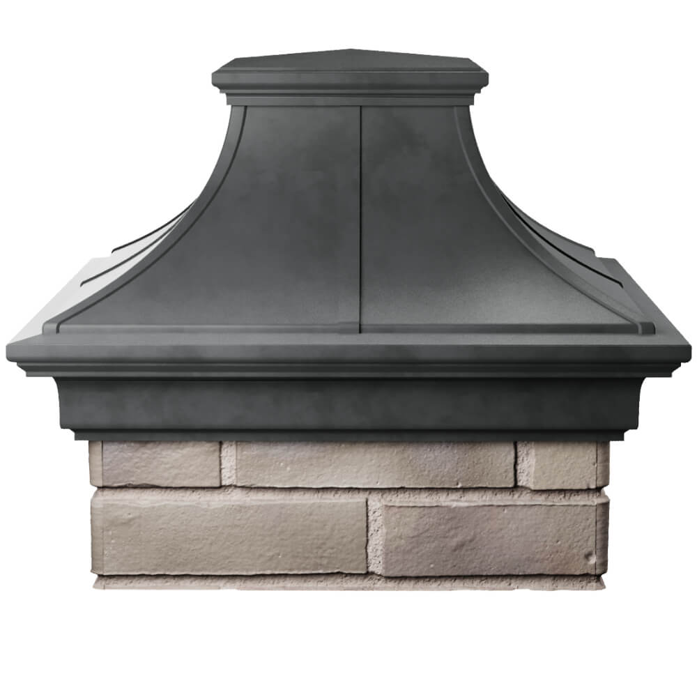 Колпак Zking Монблан Премиум Серый на столб 1.5х1.5 кирпича (385х385мм) Челябинск фото