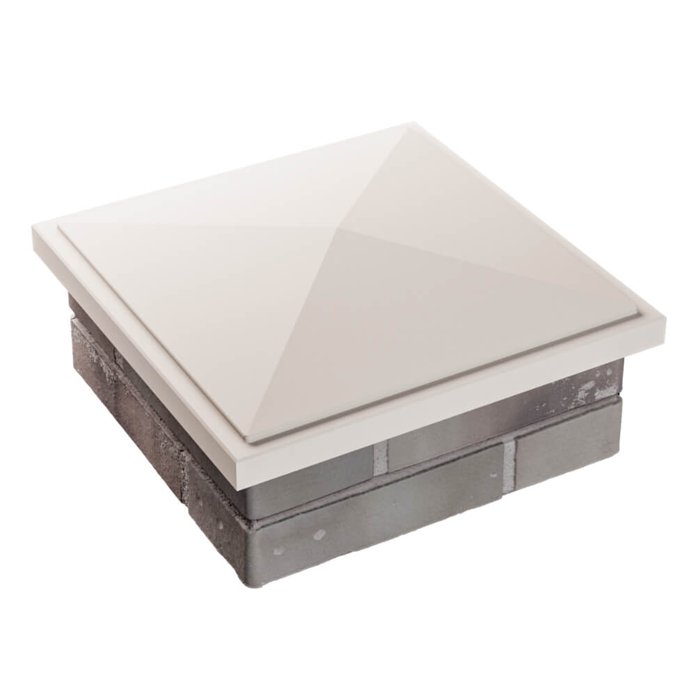 Колпак Zking БонаМоно Бежевый на столб 1.5х1.5 кирпича (385х385, 400х400мм) в Челябинске фото