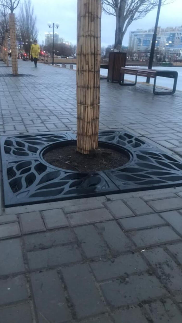 Приствольная решетка для дерева ZKING CRUST 1.2х1.2м Черная в Челябинске фото