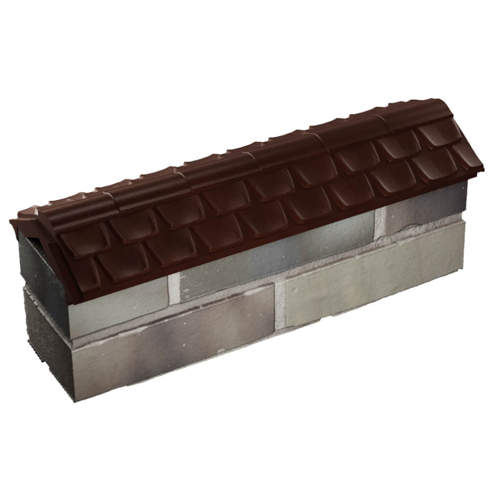Парапет Zking Эльбрус Коричневый с посадкой на 0.5 кирпича (130мм) в Челябинске фото