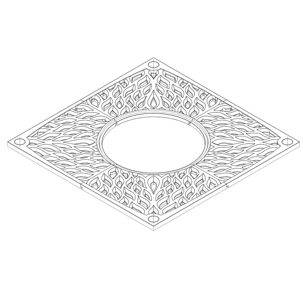 Приствольная решетка для дерева ZKING CRUST 2х2м Черная в Челябинске фото