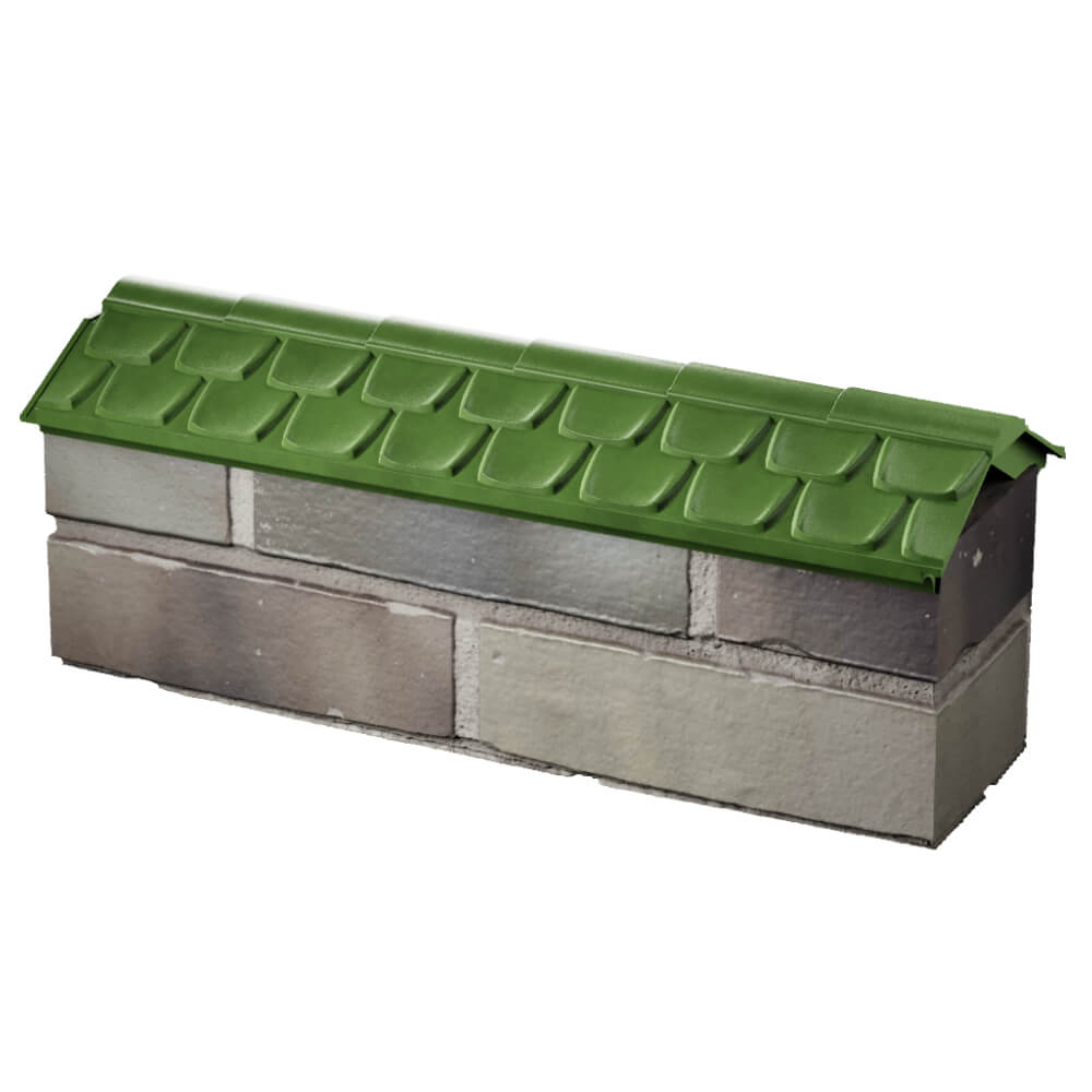 Парапет Zking Эльбрус Зеленый с посадкой на 0.5 кирпича (130мм) в Челябинске фото