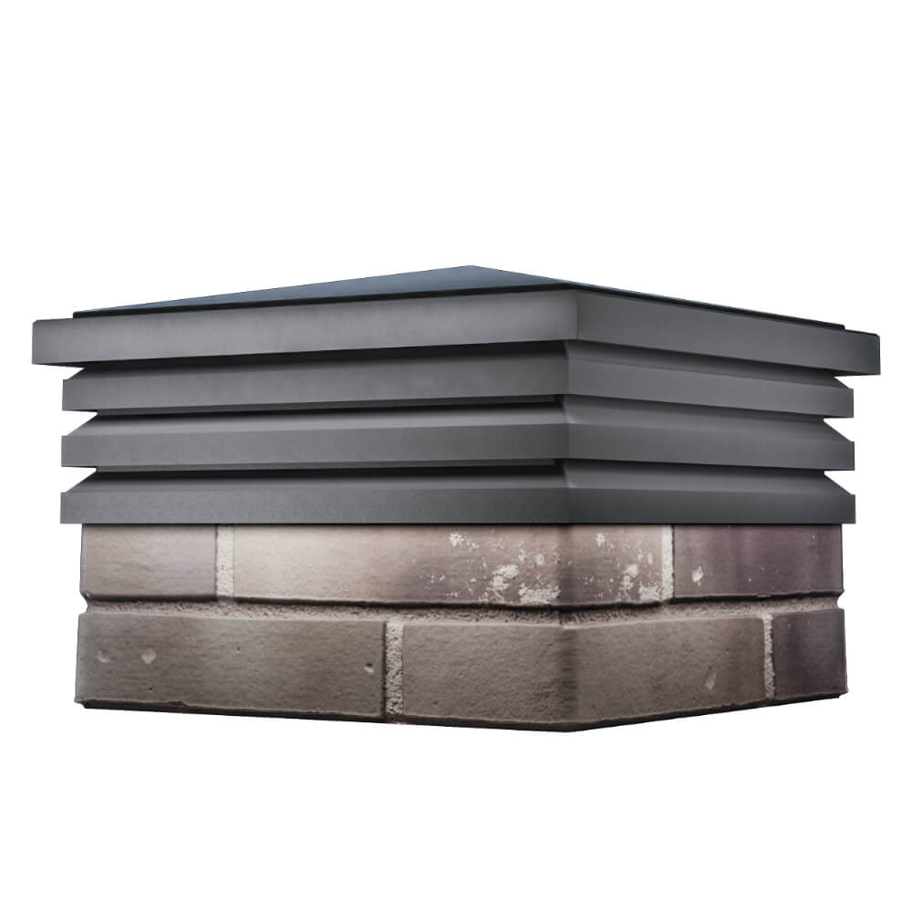 Колпак Zking Бона ХайТек Серый на столб 1.5х1.5 кирпича (385х385мм) в Челябинске фото