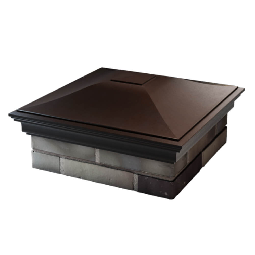 Колпак Zking Монблан Коричневый на столб 2х2 кирпича (515х515мм) в Челябинске фото