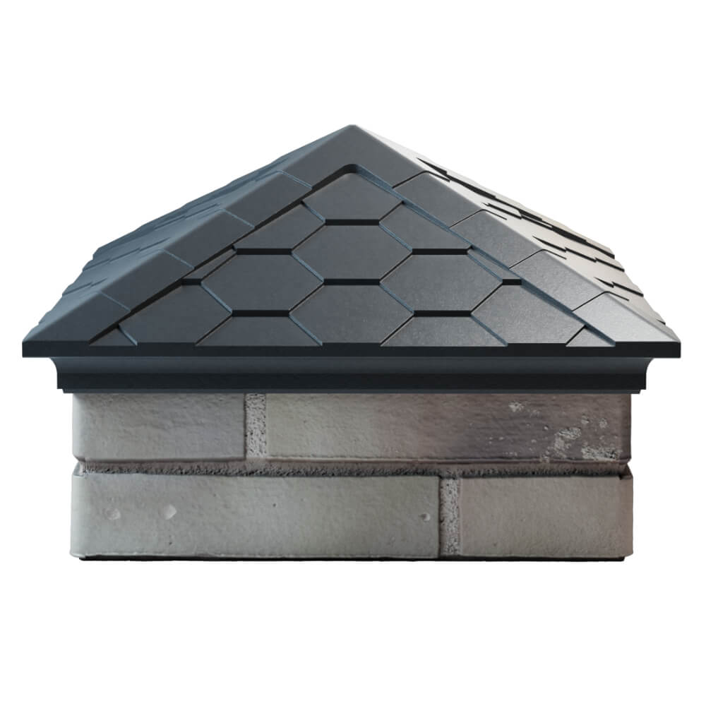 Колпак Zking Эверест Серый на столб 1.5х1.5 кирпича (390х390мм) Челябинск фото