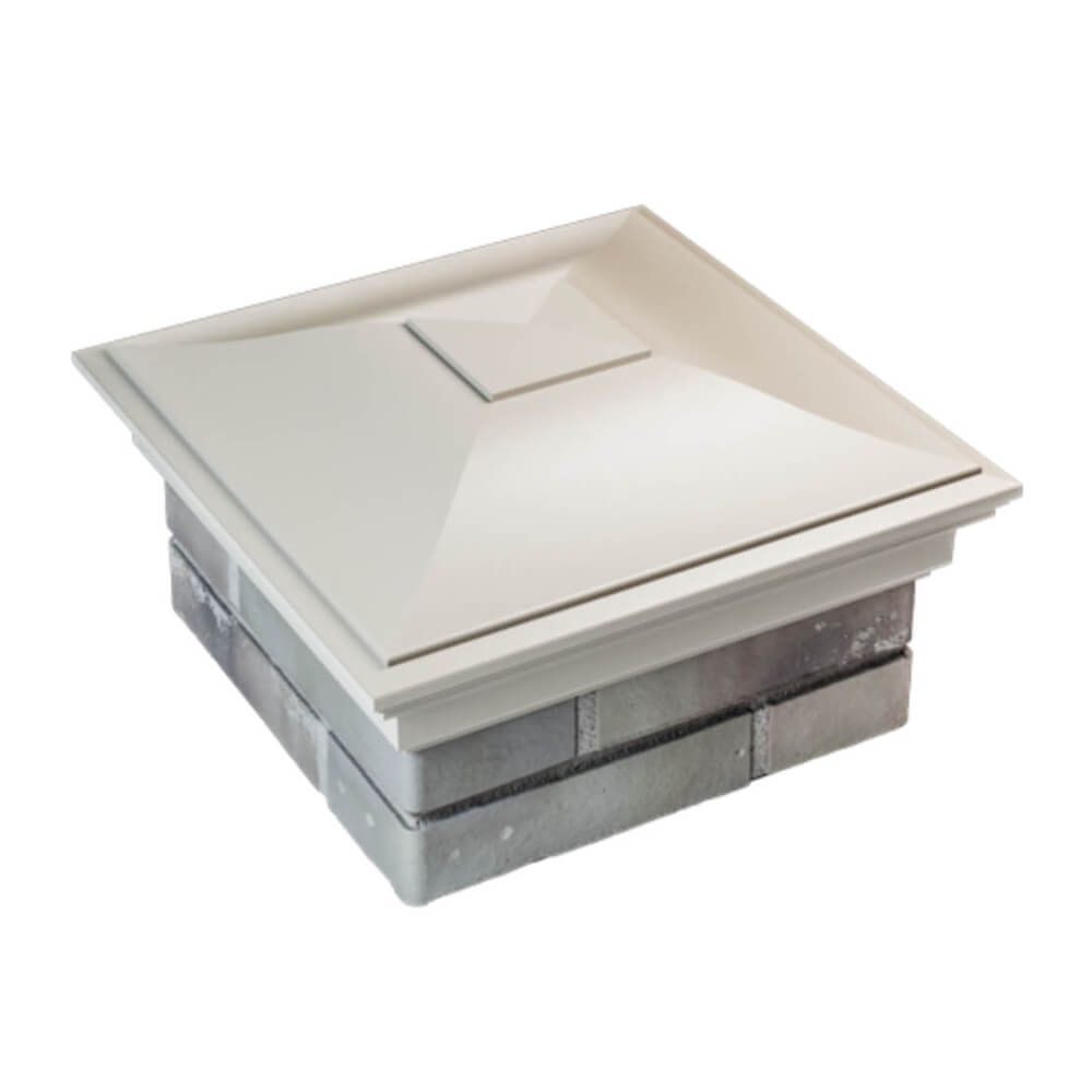 Колпак Zking Монблан Бежевый на столб 1.5х1.5 еврокирпича 0.7НФ (355х355мм) в Челябинске фото