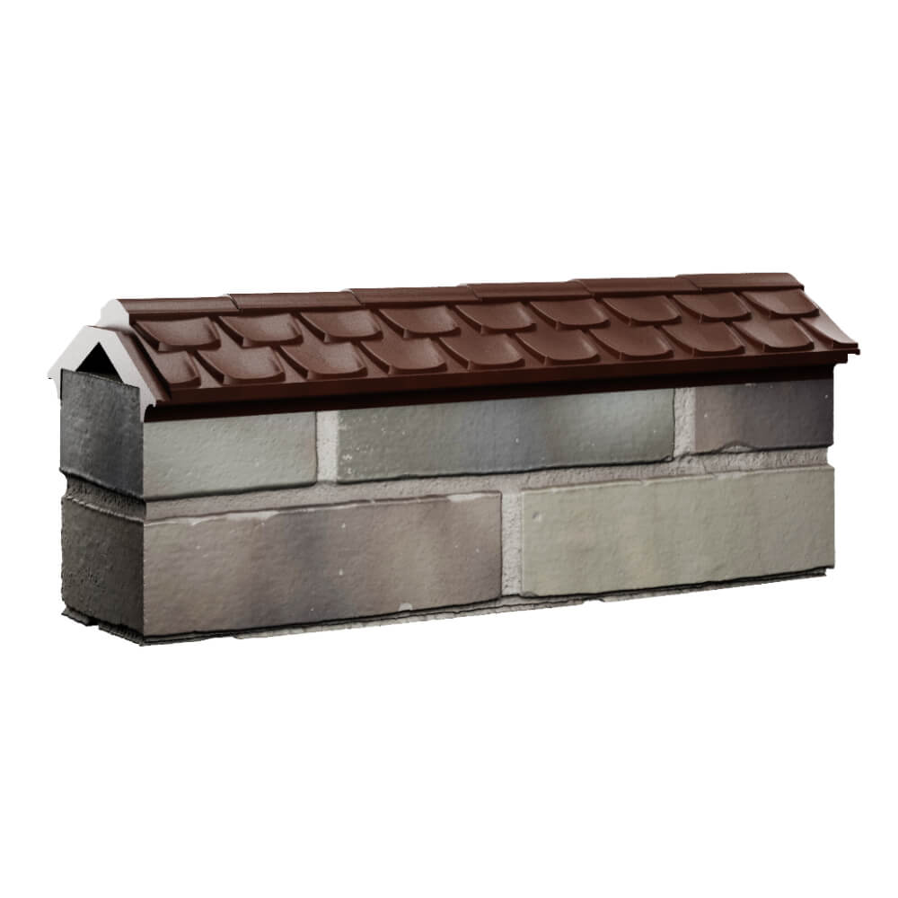 Парапет Zking Эльбрус Коричневый с посадкой на 0.5 кирпича (130мм) Челябинск фото