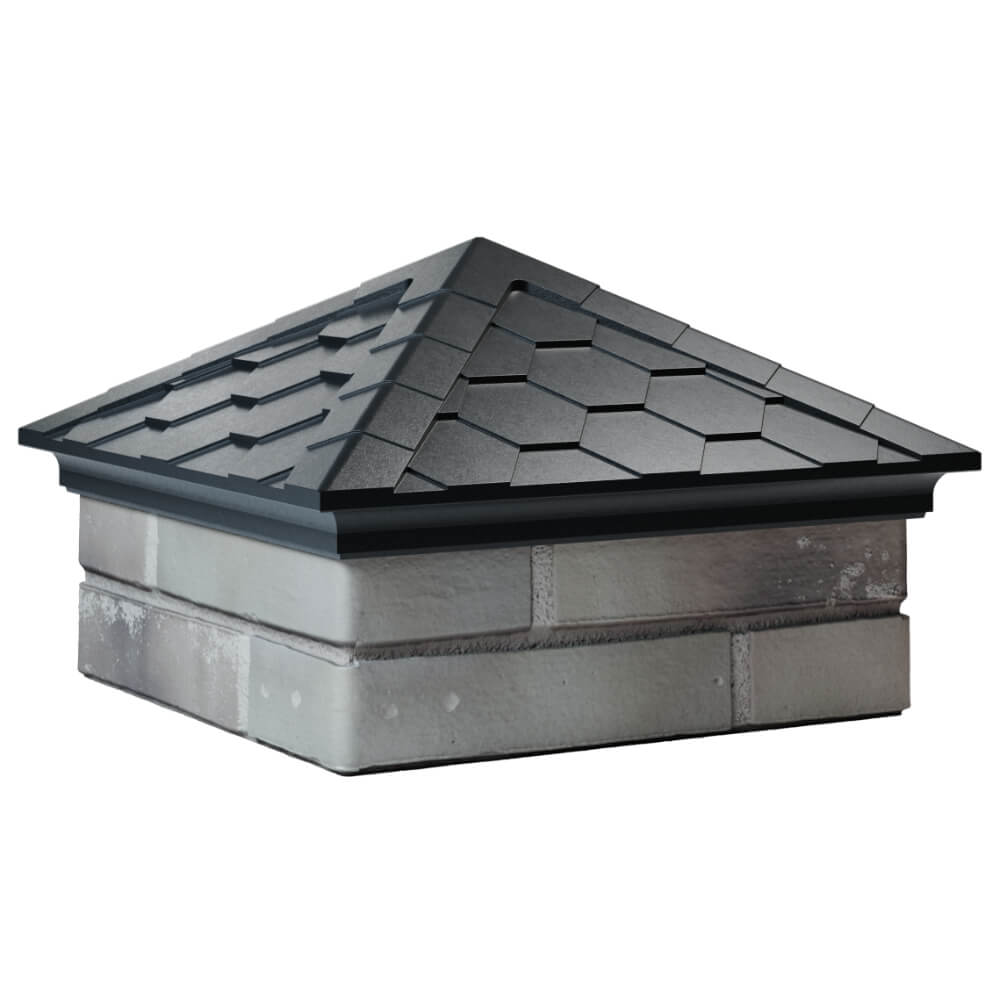 Колпак Zking Эверест Черный на столб 1.5х1.5 кирпича (390х390мм) в Челябинске фото