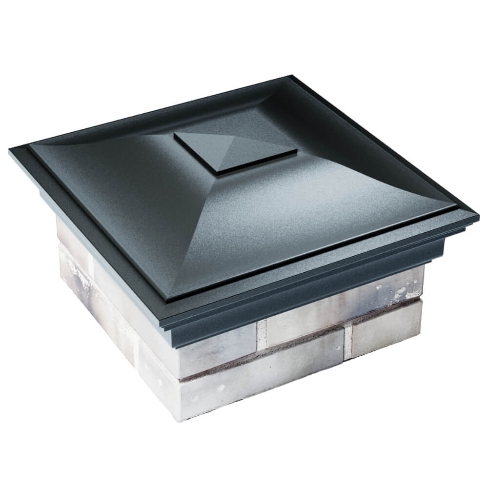 Колпак Zking Монблан Черный на столб 1.5х1.5 кирпича (385х385мм) в Челябинске фото