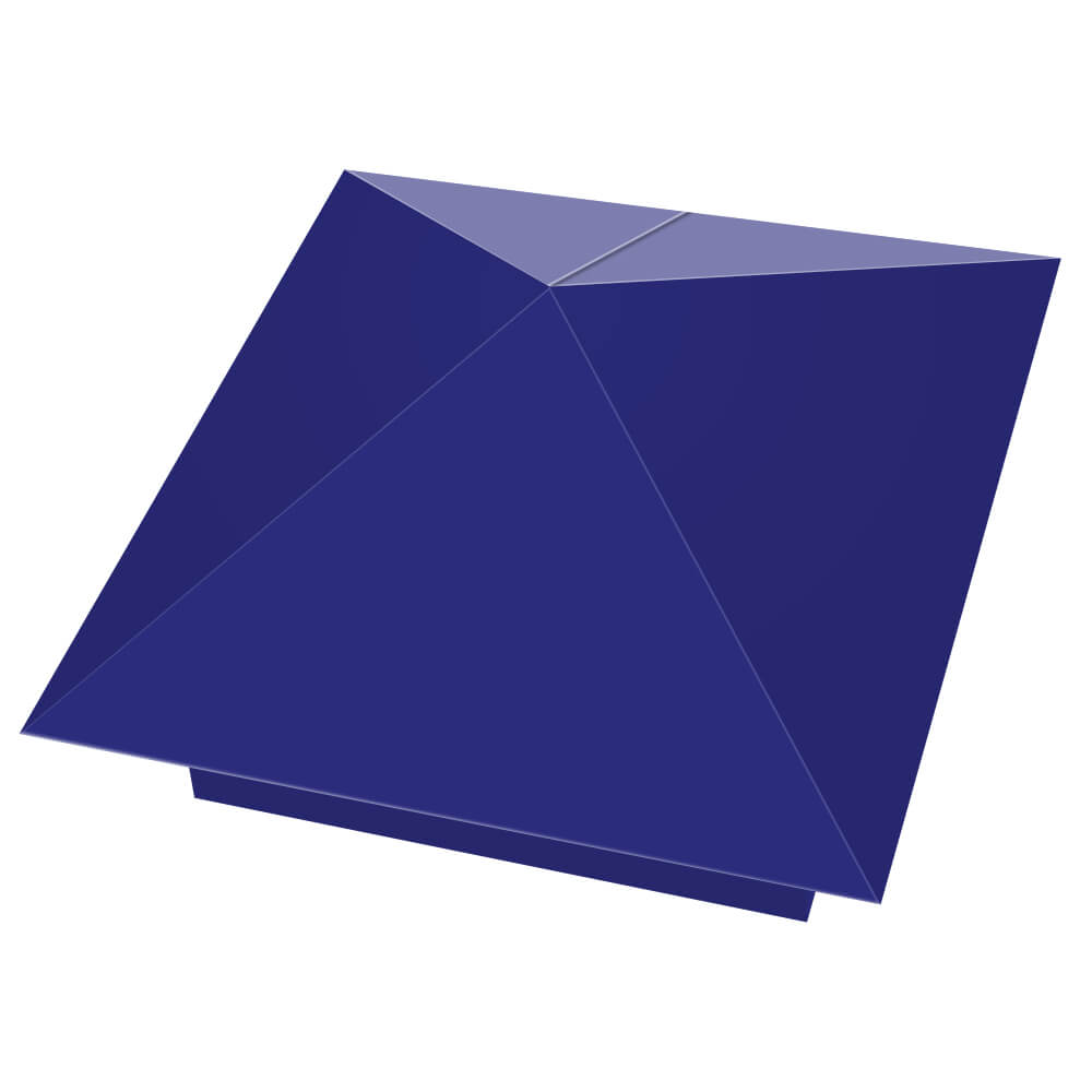 Колпак металлический 400х400мм RAL5002 Синий Ультрамарин заборный Челябинск фото