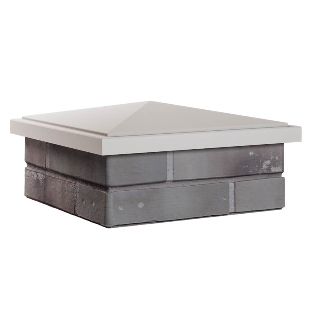 Колпак Zking БонаМоно Бежевый на столб 1.5х1.5 кирпича (385х385, 400х400мм) в Челябинске фото