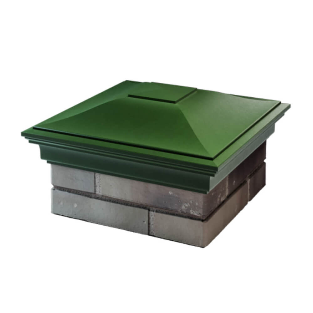 Колпак Zking Монблан Зеленый на столб 1.5х1.5 еврокирпича 0.7НФ (355х355мм) в Челябинске фото