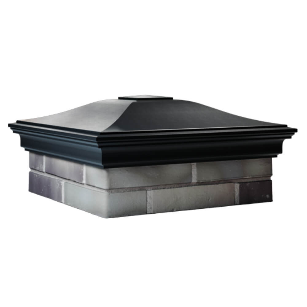 Колпак Zking Монблан Черный на столб 2х2 кирпича (515х515мм) в Челябинске фото