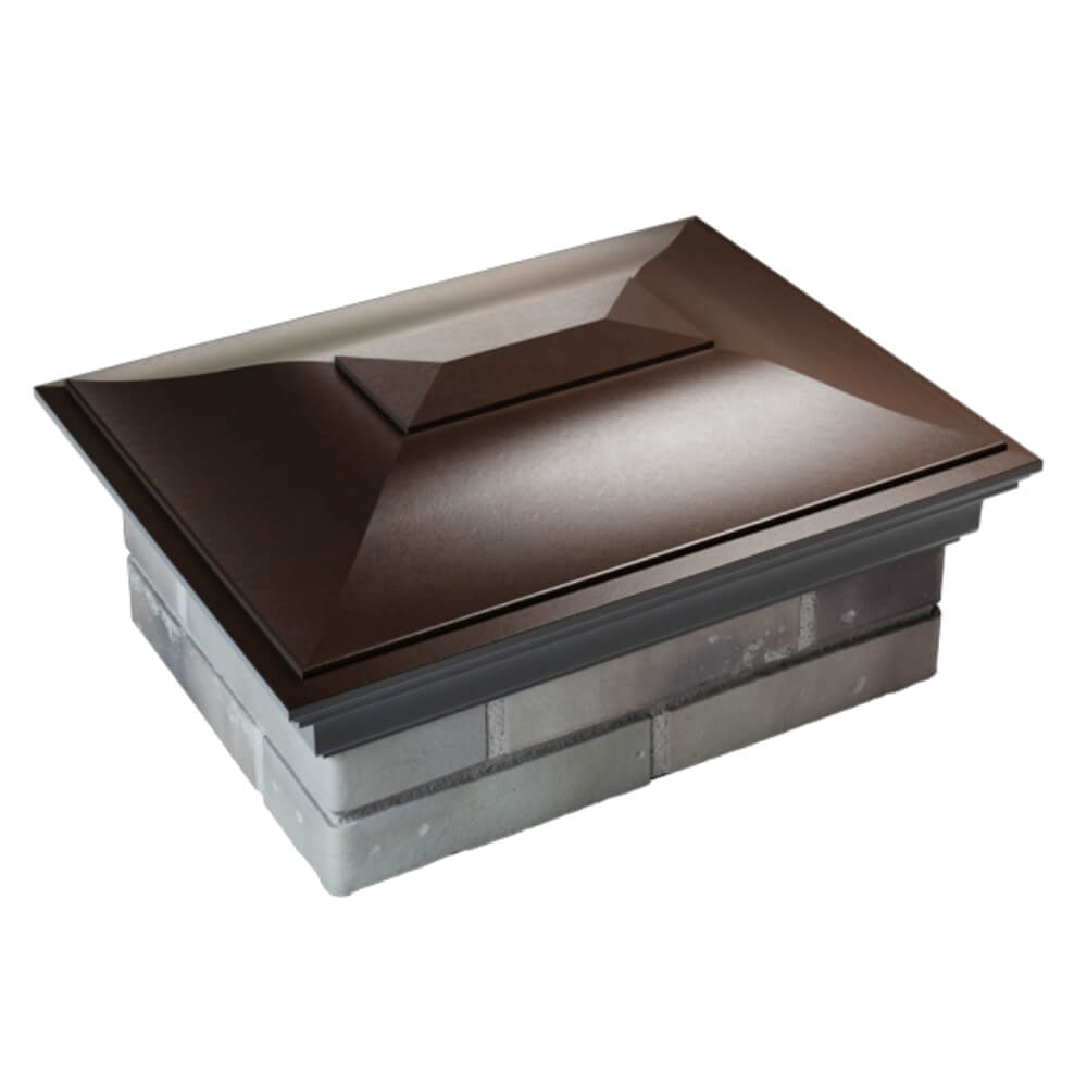 Колпак Zking Монблан Коричневый на столб 2х1.5 кирпича (515х385мм) Челябинск фото