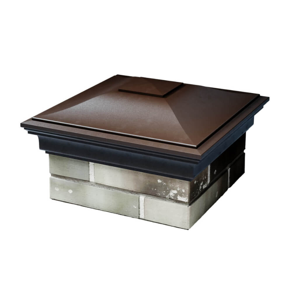 Колпак Zking Монблан Коричневый на столб 1.5х1.5 еврокирпича 0.7НФ (355х355мм) в Челябинске фото