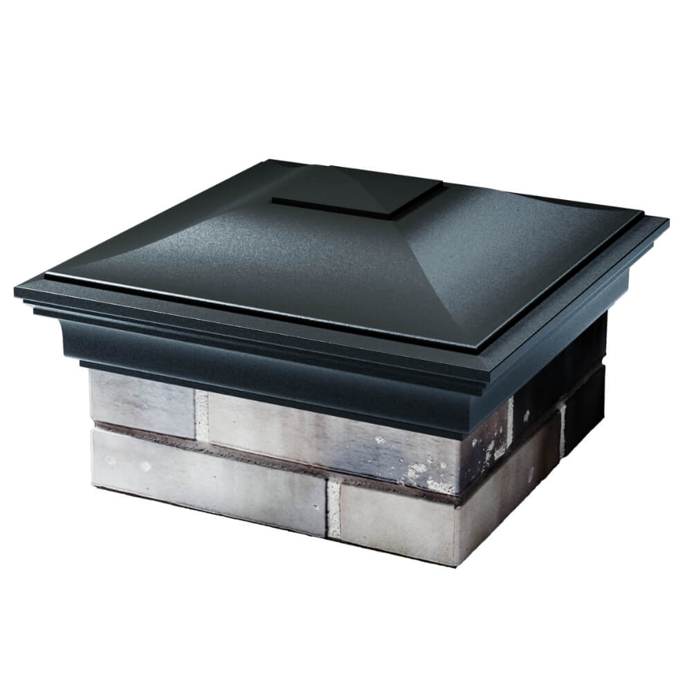 Колпак Zking Монблан Черный на столб 1.5х1.5 кирпича (385х385мм) в Челябинске фото