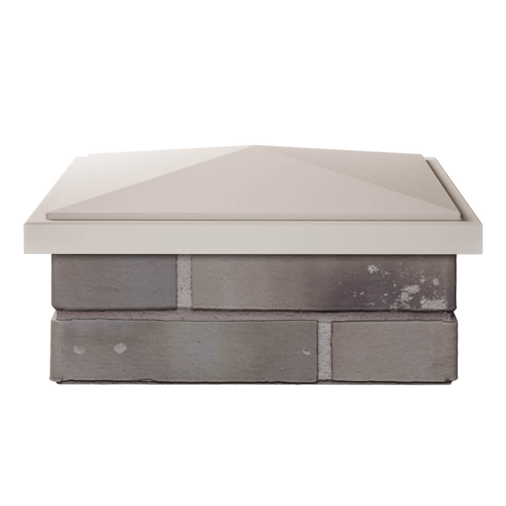 Колпак Zking БонаМоно Бежевый на столб 1.5х1.5 кирпича (385х385, 400х400мм) Челябинск фото