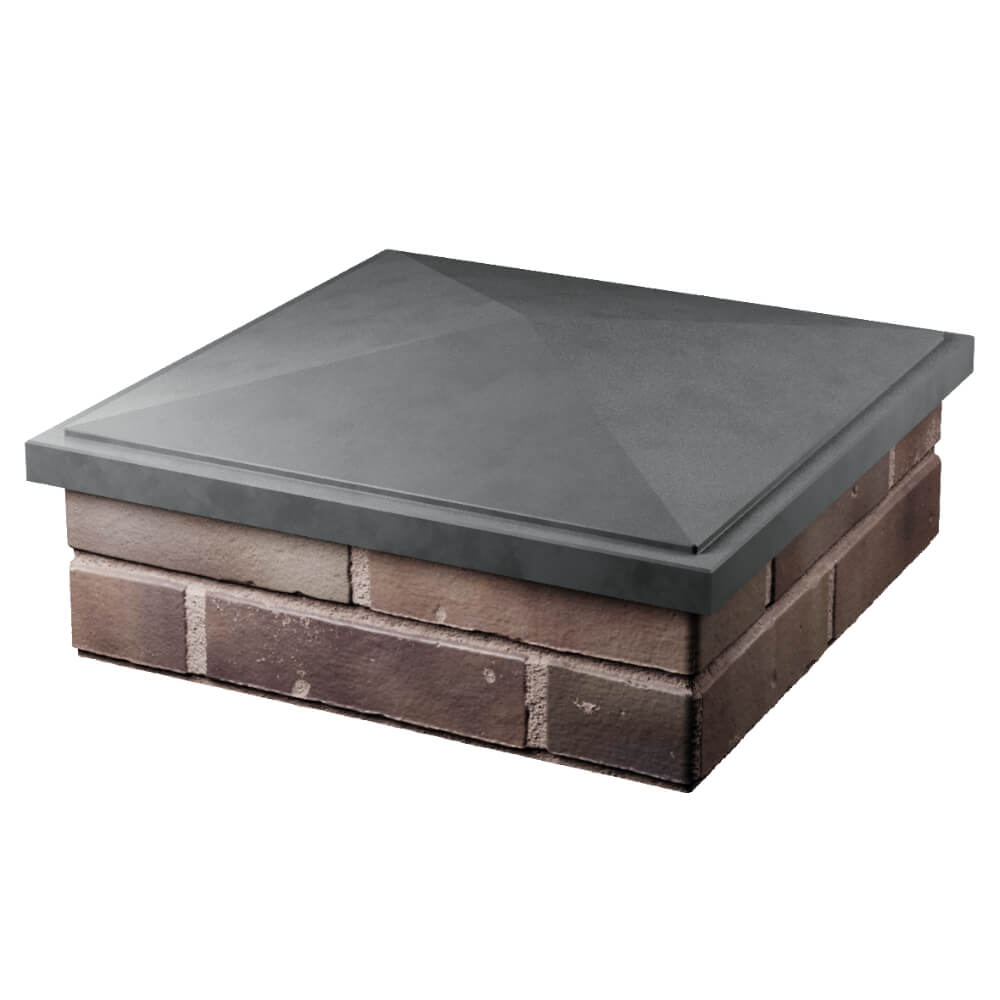 Колпак Zking БонаМоно Серый на столб 2х2 кирпича (515х515, 530х530мм) в Челябинске фото