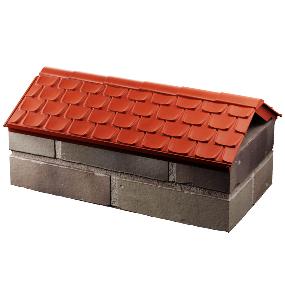 Парапет Zking Эльбрус Красный с посадкой на 1 кирпич (255мм) в Челябинске фото