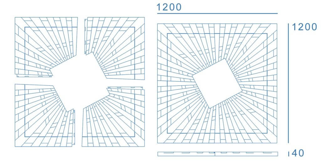 Приствольная решетка для дерева ZKING ATMOSPHERE 1.2х1.2м Черная в Челябинске фото