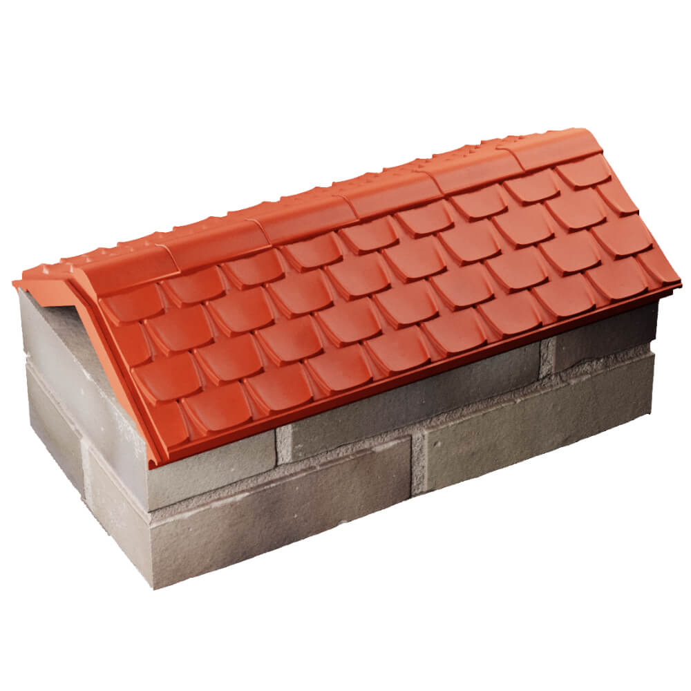 Парапет Zking Эльбрус Красный с посадкой на 1 кирпич (255мм) в Челябинске фото