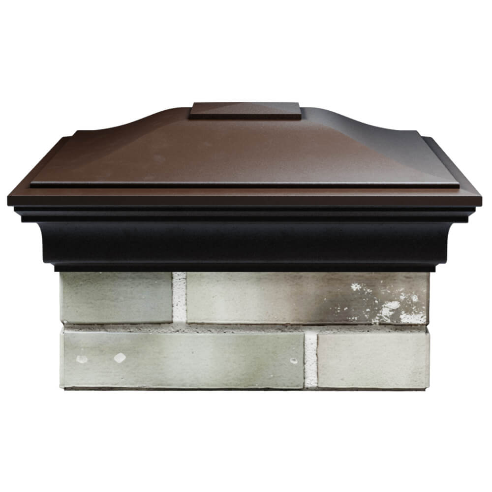 Колпак Zking Монблан Коричневый на столб 1.5х1.5 кирпича (385х385мм) Челябинск фото