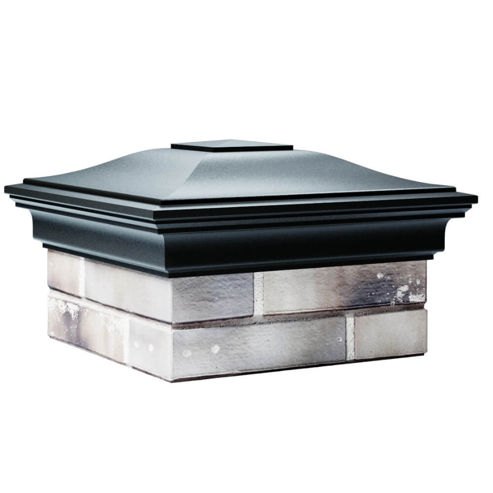 Колпак Zking Монблан Черный на столб 1.5х1.5 кирпича (385х385мм) в Челябинске фото