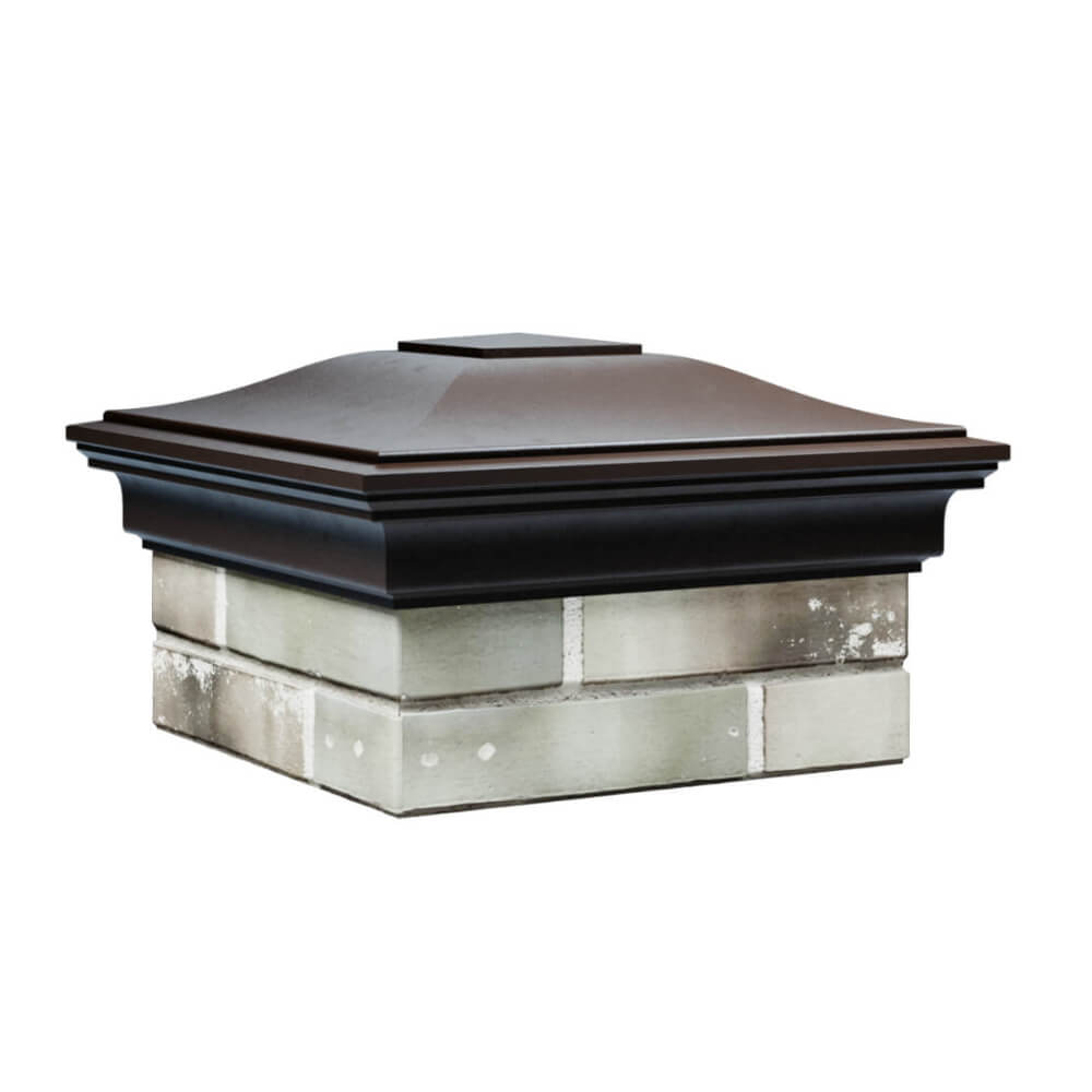 Колпак Zking Монблан Коричневый на столб 1.5х1.5 еврокирпича 0.7НФ (355х355мм) в Челябинске фото