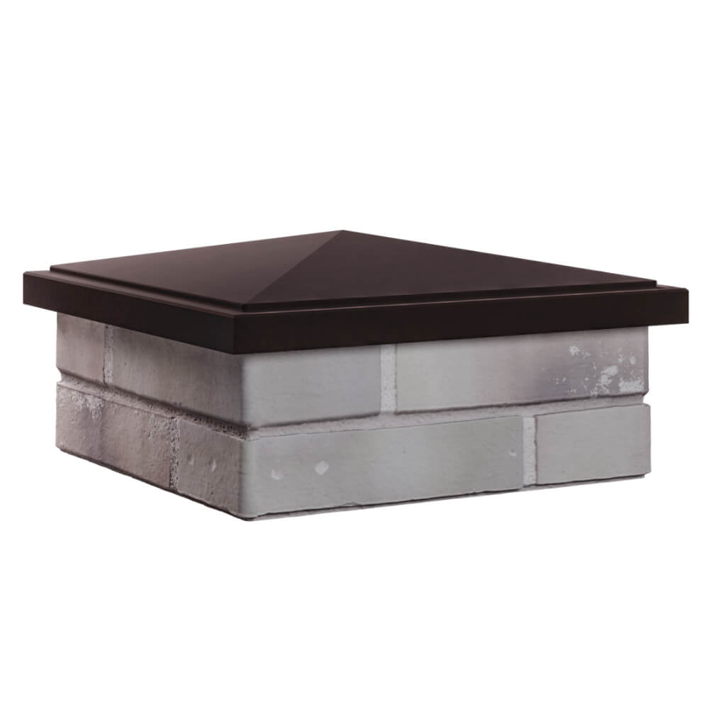 Колпак Zking БонаМоно Коричневый на столб 1.5х1.5 кирпича (385х385, 400х400мм) в Челябинске фото