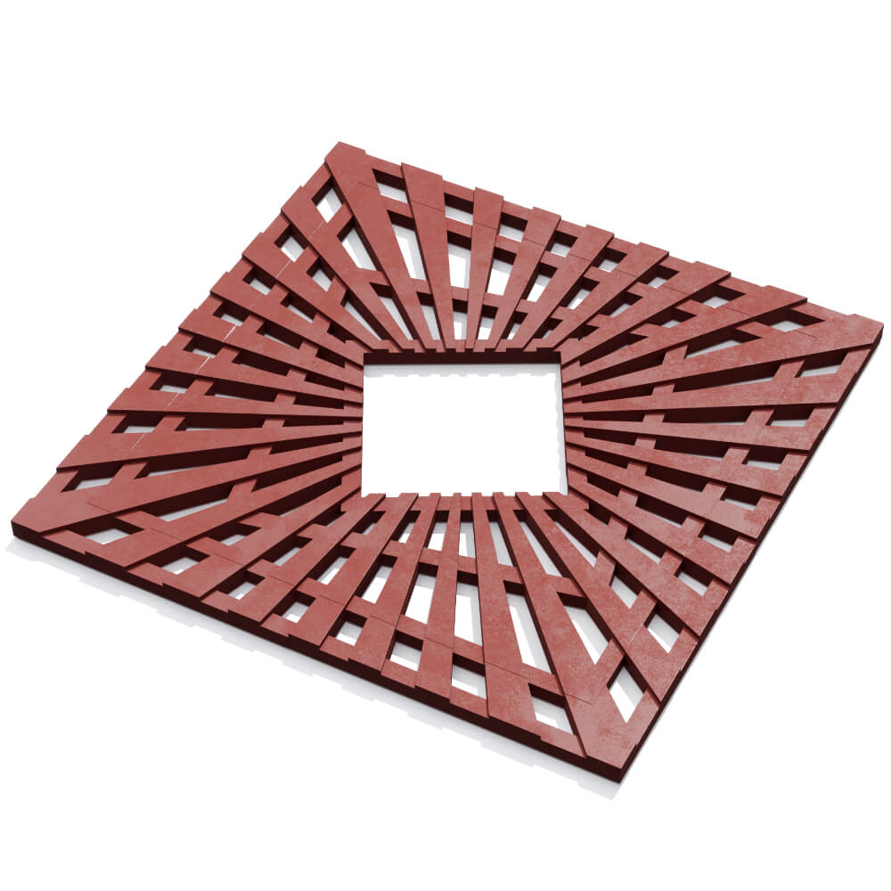 Приствольная решетка для дерева ZKING ATMOSPHERE 1.2х1.2м Красная в Челябинске фото