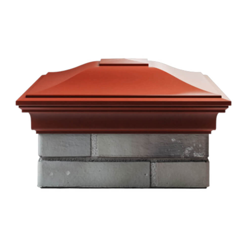 Колпак Zking Монблан Красный на столб 1.5х1.5 еврокирпича 0.7НФ (355х355мм) Челябинск фото