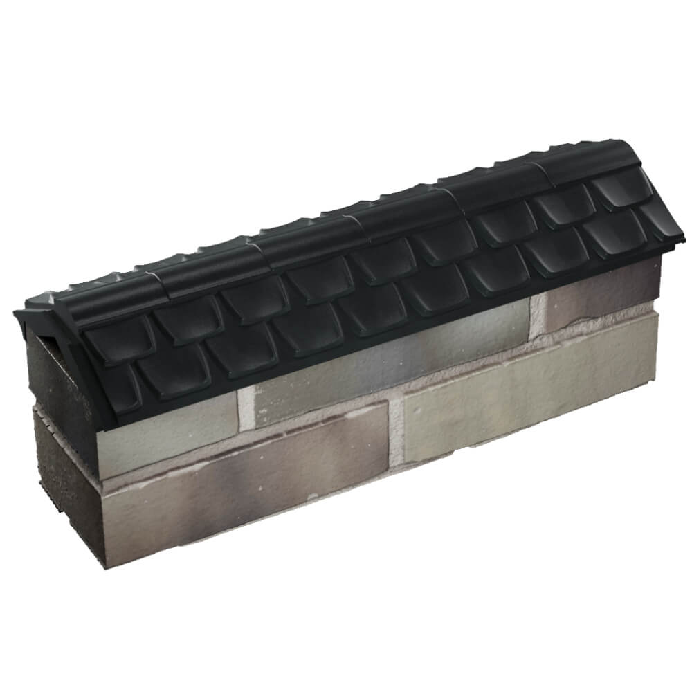 Парапет Zking Эльбрус Черный с посадкой на 0.5 кирпича (130мм) в Челябинске фото