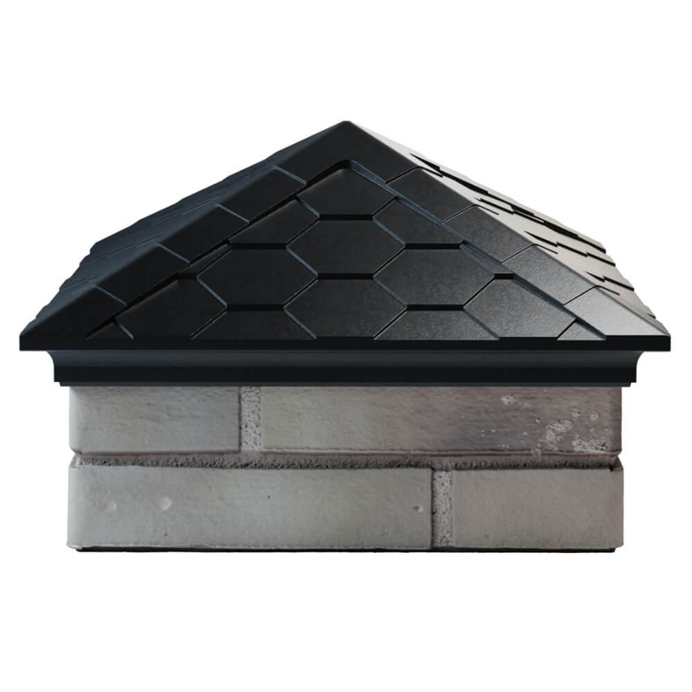 Колпак Zking Эверест Черный на столб 1.5х1.5 кирпича (390х390мм) Челябинск фото