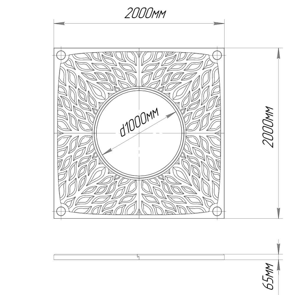Приствольная решетка для дерева ZKING CRUST 2х2м Черная в Челябинске фото