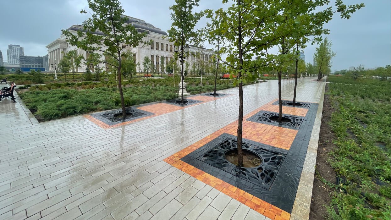 Приствольная решетка для дерева ZKING CRUST 1.2х1.2м Черная в Челябинске фото