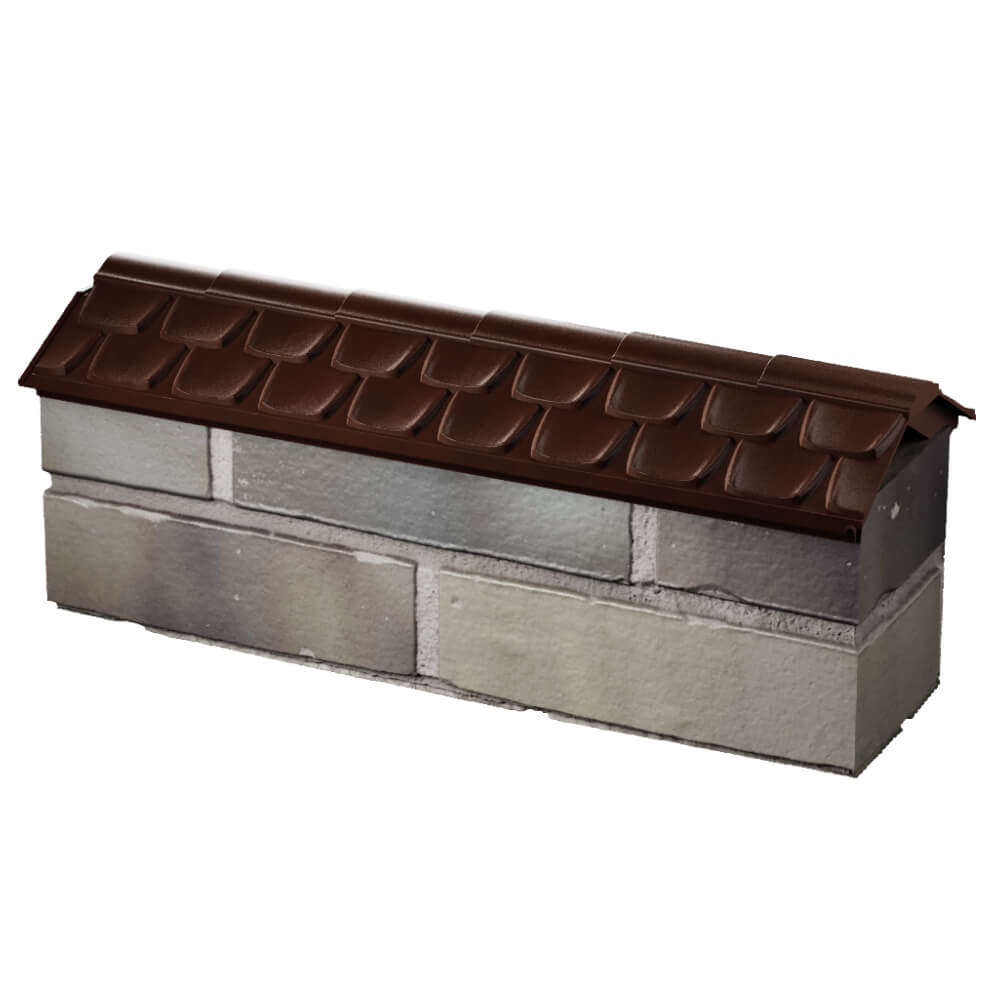 Парапет Zking Эльбрус Коричневый с посадкой на 0.5 кирпича (130мм) в Челябинске фото