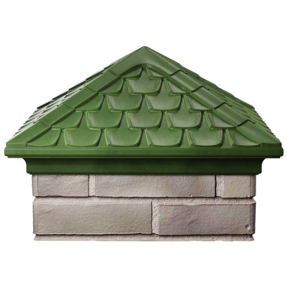 Колпак Zking Эльбрус Зеленый на столб 1.5х1.5 кирпича (385х385мм) Челябинск фото